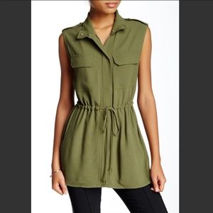 1. State Zip Front Patch Pocket Vest